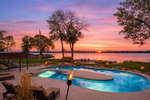 A heated pool