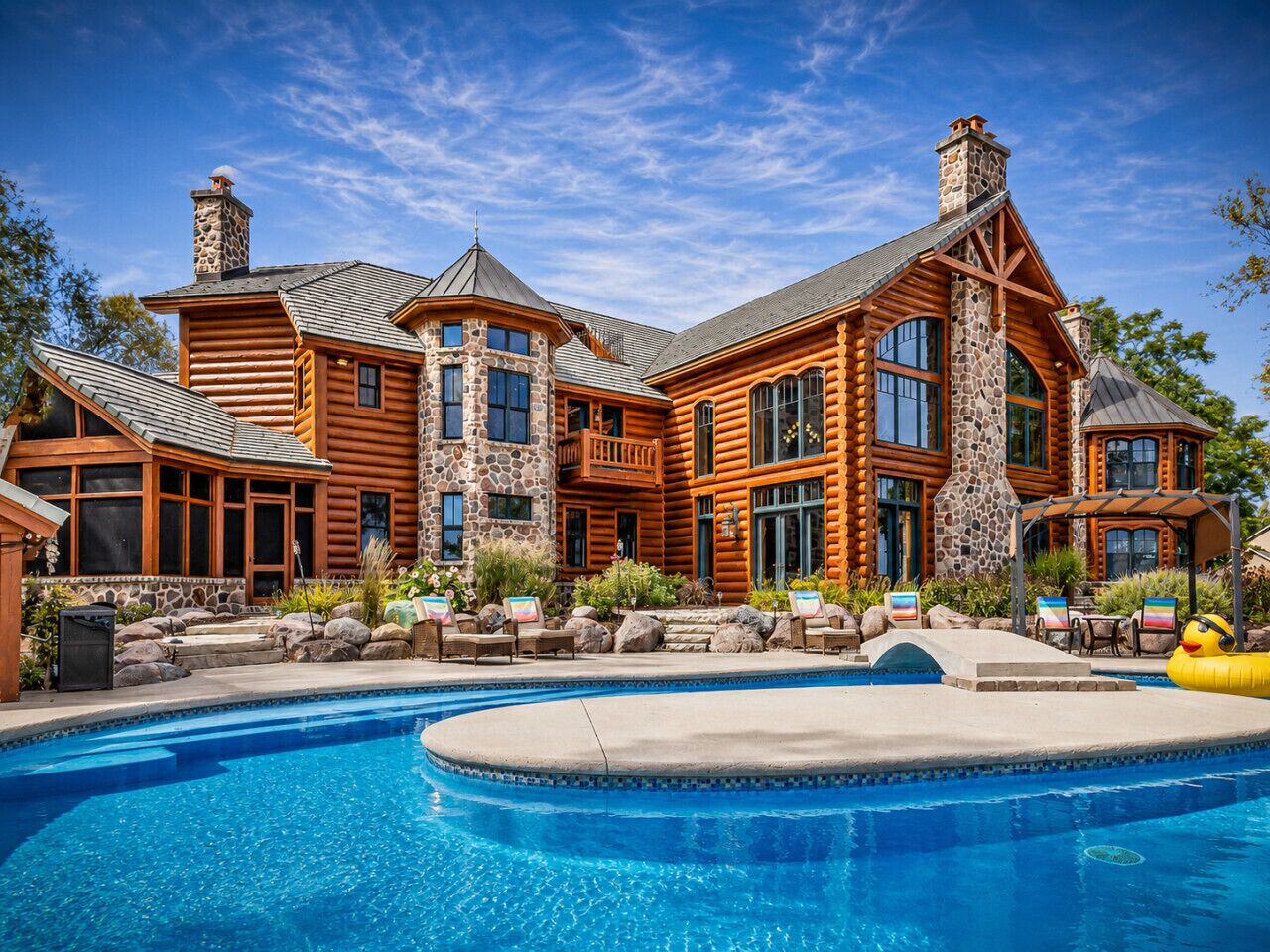 A heated pool