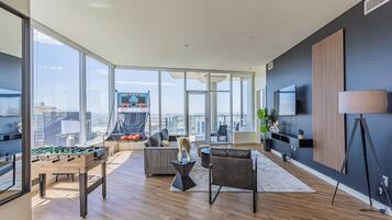 Appartement Luxe, 2 chambres, climatisation | Coin séjour