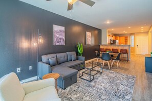 Deluxe Apartment, 2 Bedrooms, Microwave | Living area - ROVE LIVING/KL - The Fredrick Tempe (Tempe)