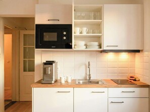 Fridge, microwave, stovetop, coffee/tea maker - TurnKey | Antonin Dvorak Studio III (Praha 2)