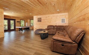 TV, fireplace, video games