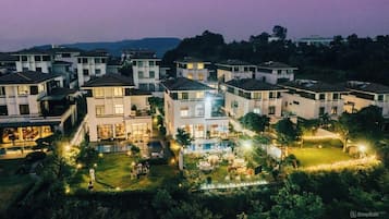 Outdoor banquet area