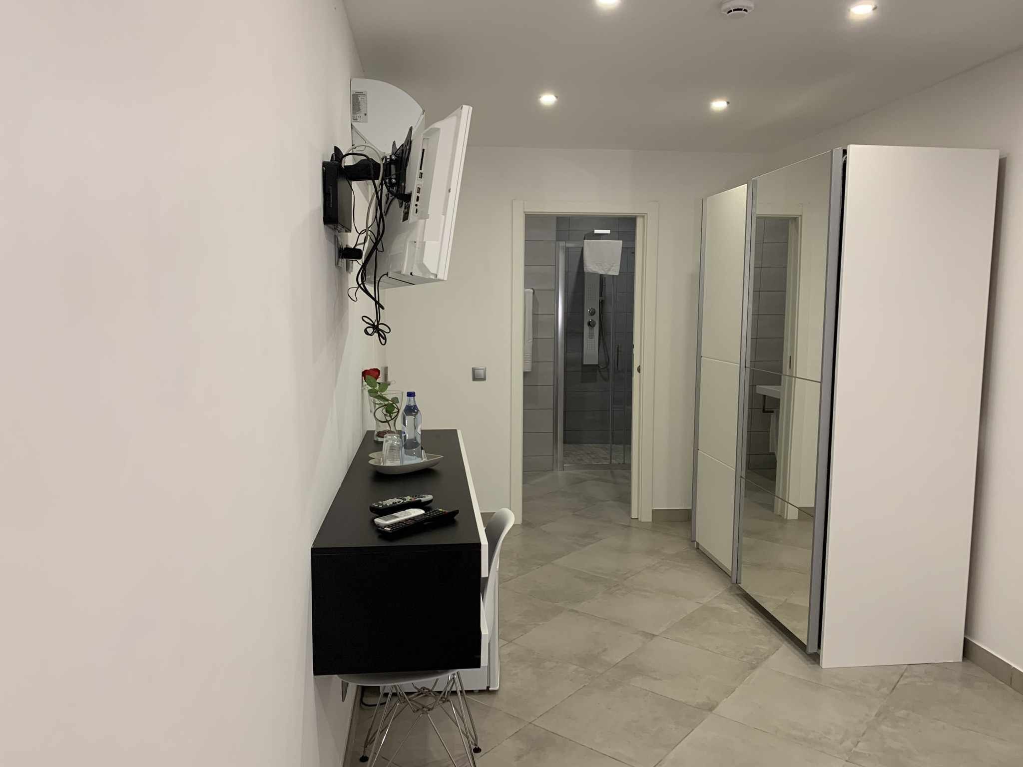 Hair dryer, towels