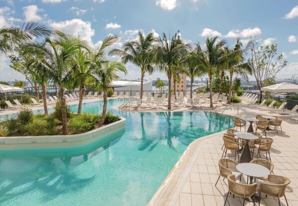 A heated pool