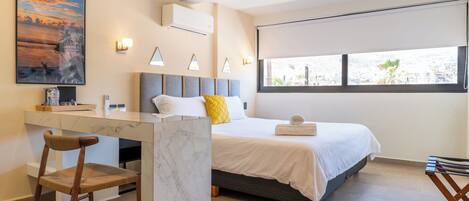 Estudio Elite | Colchones con acolchado adicional, caja fuerte, cortinas opacas