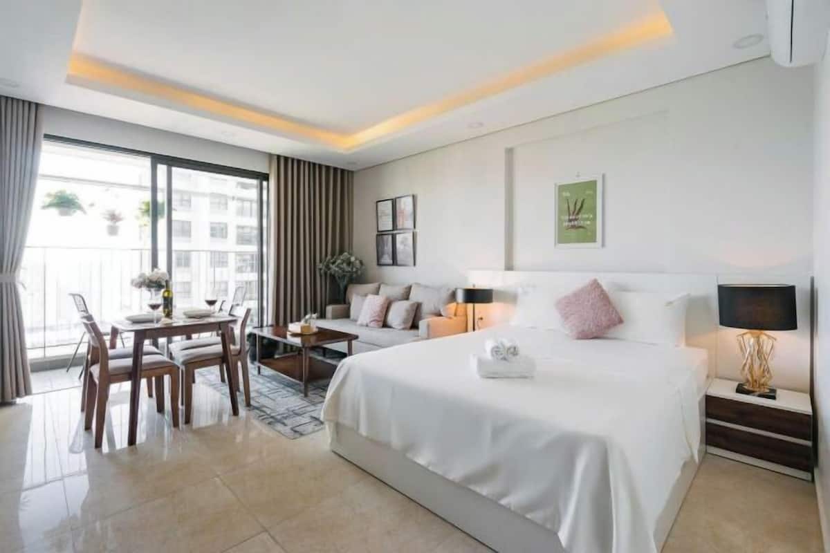 1 bedroom, blackout curtains, iron/ironing board, free WiFi