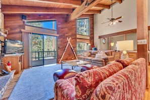 TV, fireplace, DVD player, offices