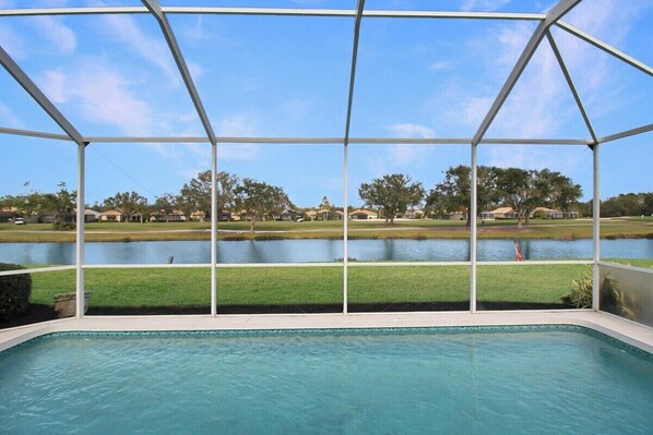 A heated pool
