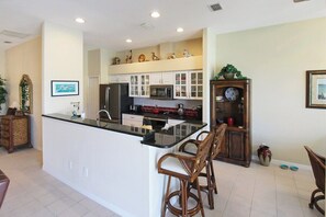 Fridge, microwave, oven, stovetop - Serene pool home in the exclusive Heritage Oaks Golf & Country Club - Oak Water Escape (Sarasota)