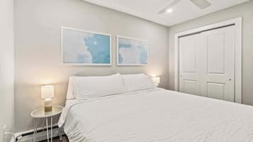 2 bedrooms, iron/ironing board, WiFi, bed sheets