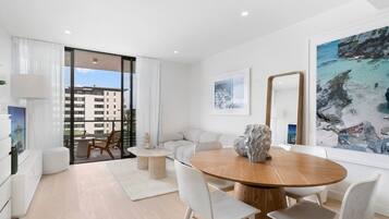 Apartment, 1 Bedroom, Partial Ocean View | 1 bedroom, iron/ironing board, free WiFi