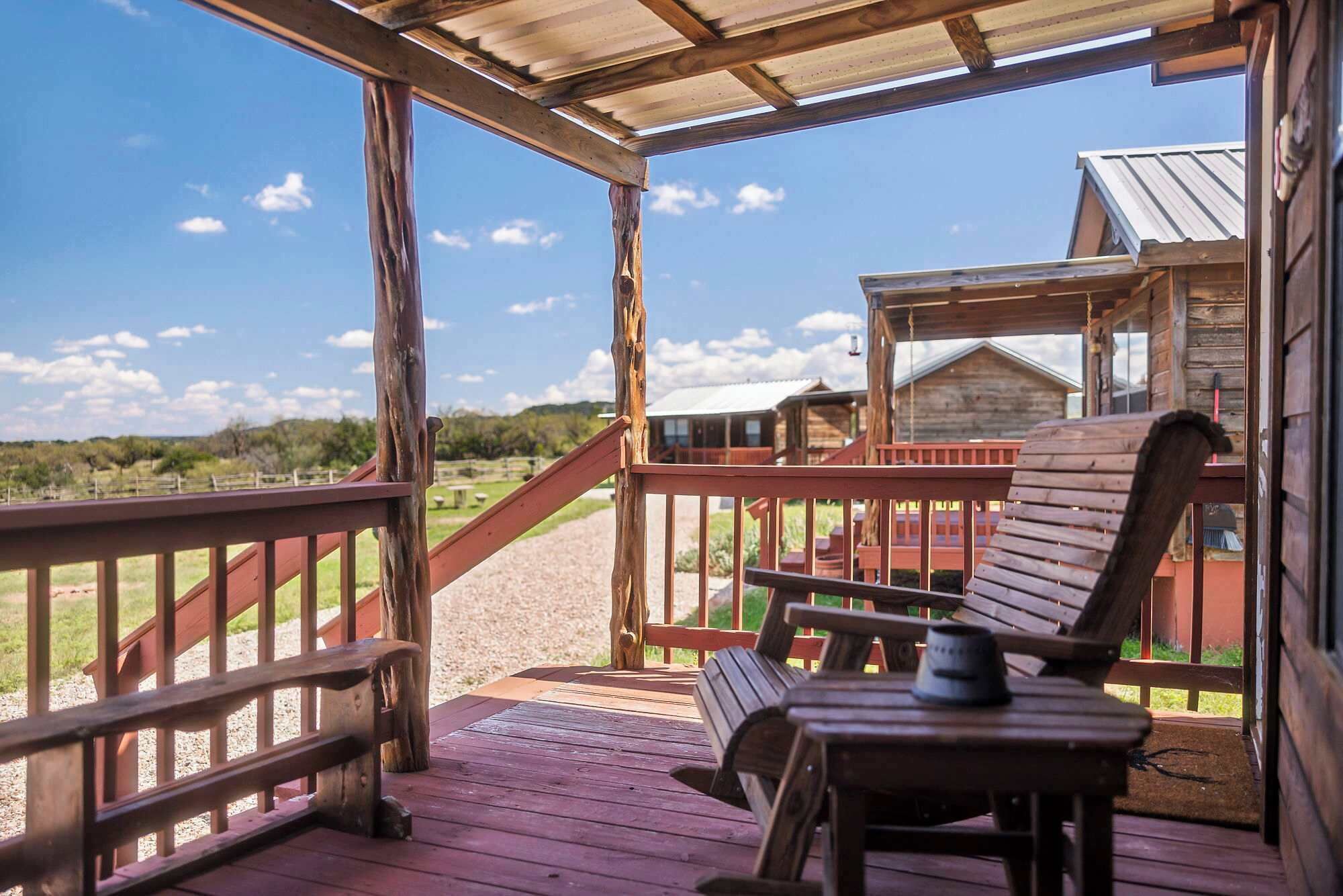 Unwind on the private patio, offering beautiful views to enhance your relaxation.