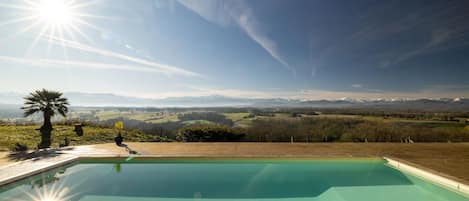 Outdoor pool, a heated pool
