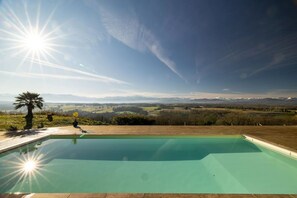 Outdoor pool, a heated pool