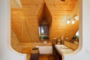 Ducha, secador de pelo, toallas, papel higiénico