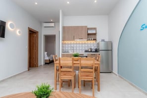 Premium Apartment | Private kitchen | Fridge - Pteleo apartments (Almyros)