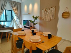 Spiseområde på rommet