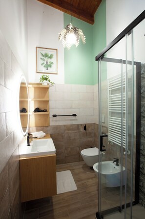 Hair dryer, towels, soap, toilet paper - Borgo Moreno - Apartment with terrace (Roma)