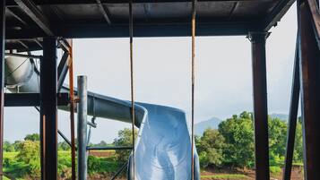 Bee Hive River View | Desk, bed sheets