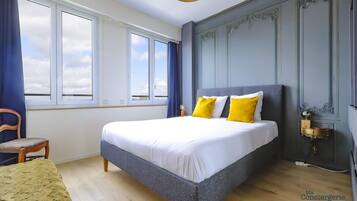 1 slaapkamer, een strijkplank/strijkijzer, wifi, beddengoed