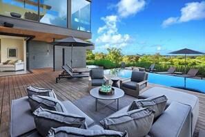 Pool - Architectural Stunner: Modern New Ocean-View Villa with Infinity Pool & Spa! (Koloa)