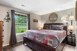 1 bedroom, iron/ironing board, travel crib, WiFi