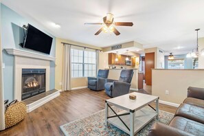 تلفزيون، مدفأة، مكتب