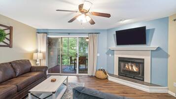 تلفزيون، مدفأة، مكتب