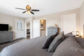 3 bedrooms, iron/ironing board, travel cot, WiFi