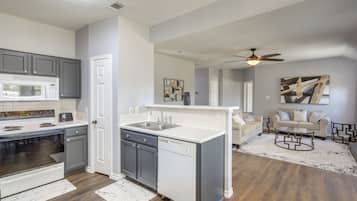 Microwave, oven, stovetop, dishwasher