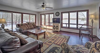 Danbury Cabin w/ Wraparound Porch on Lang Lake!