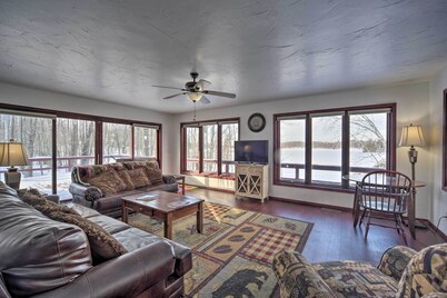 Danbury Cabin w/ Wraparound Porch on Lang Lake!