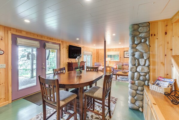 House (3 Bedrooms) | Interior - Coastal Branch Lake House w/ Dock & Game Room (Ellsworth)