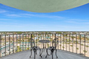 Outdoor dining - Sunset Haven | Incredible END Unit, WRAP-Around Balcony and ENDLESS Views! (Panama City Beach)