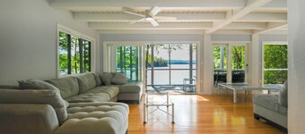 Upscale Lake House with Dock, Beach & Panoramic Views