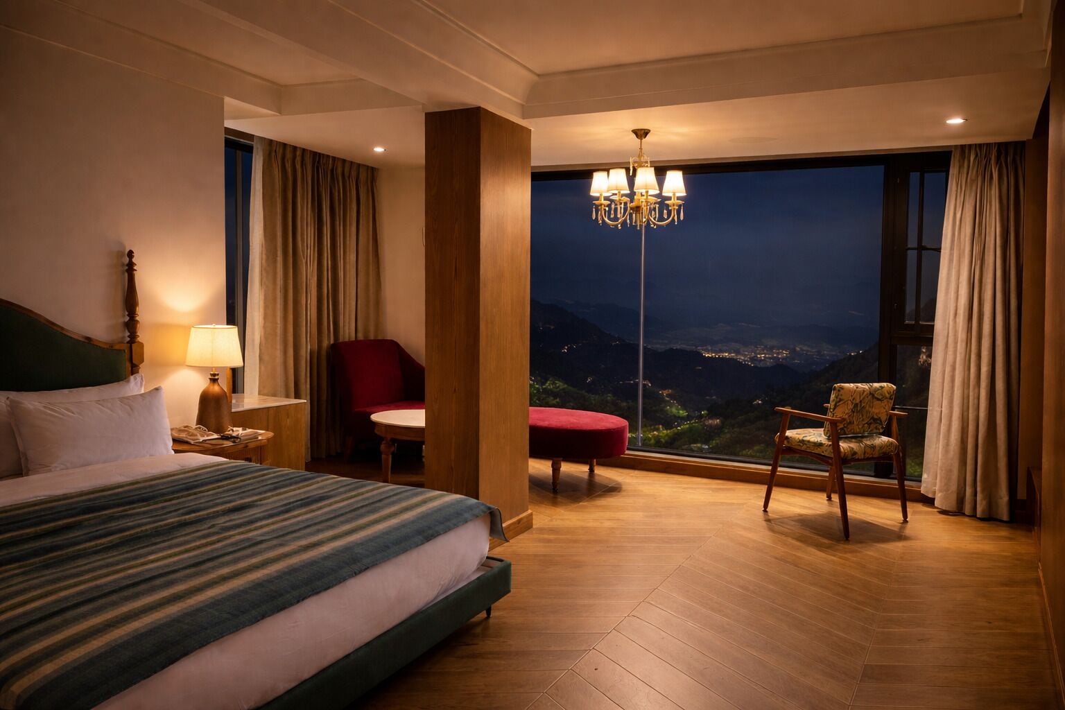 Habitación superior, vistas al valle | Ropa de cama de alta calidad y minibar