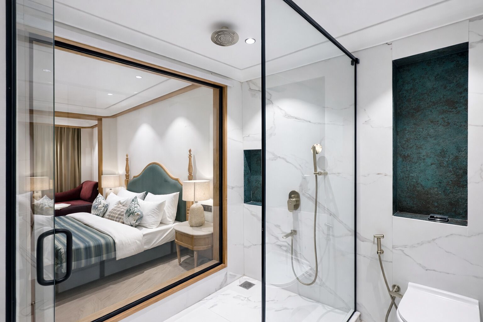 Premium-Zimmer, Talblick | Badezimmer | Dusche, Regendusche, kostenlose Toilettenartikel, Haartrockner