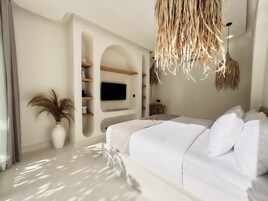 Villa, 2 Bedrooms, Private Pool | Pillowtop beds, in-room safe, desk, blackout drapes