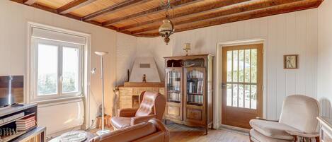 TV, fireplace, DVD player