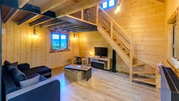 TV, DVD player, stereo