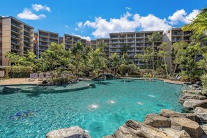 A heated pool - Kaanapali Shores 702 Find Your Next Summer Escape at Beautiful Beachfront Condo (Lahaina)