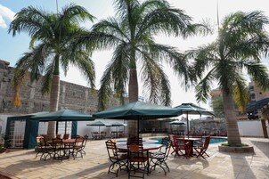 Outdoor pool, free cabanas, lifeguards on site