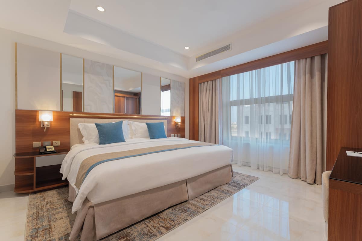 1 habitación y ropa de cama de alta calidad
