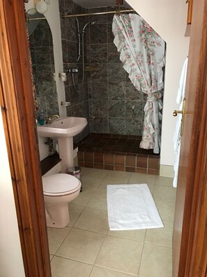 Quarto, 1 quarto, sacada, vista para o jardim | Banheiro