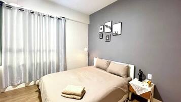 1 chambre, fer et planche Ă repasser, Wi-Fi, draps fournis