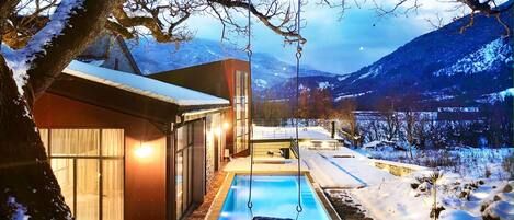 A heated pool
