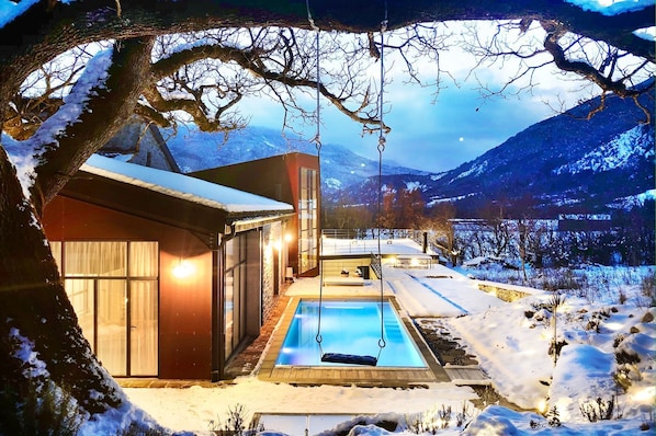 A heated pool