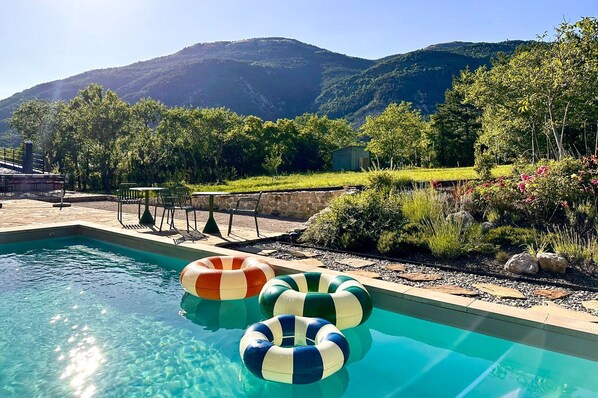 A heated pool