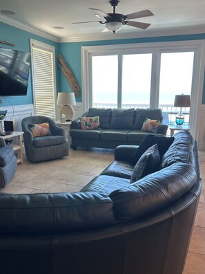 Smart TV, DVD player, books, video library - Gorgeous Gulf Front Home, 8 bed/7 bath, Pool, Elevator, and all the amenities! (Saint George Island)